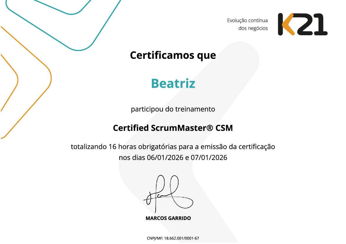 Certificado K21